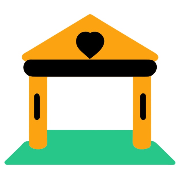 wedding entrance element icon colored shapes