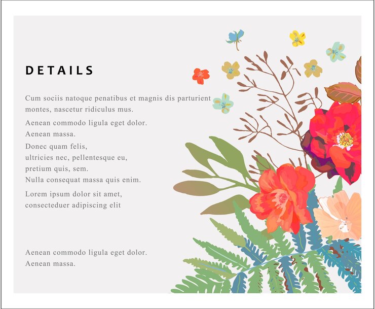 Vector wedding floral background colorful invitation cards menu for designs vector