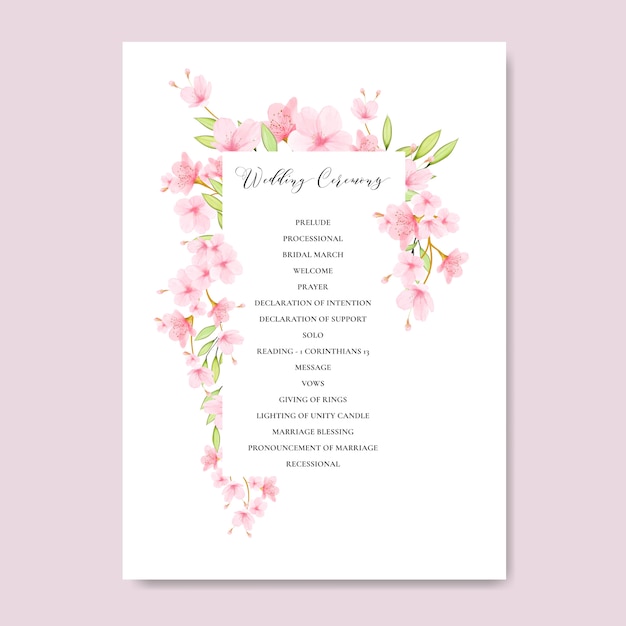 wedding Floral Cherry Blossom Frame