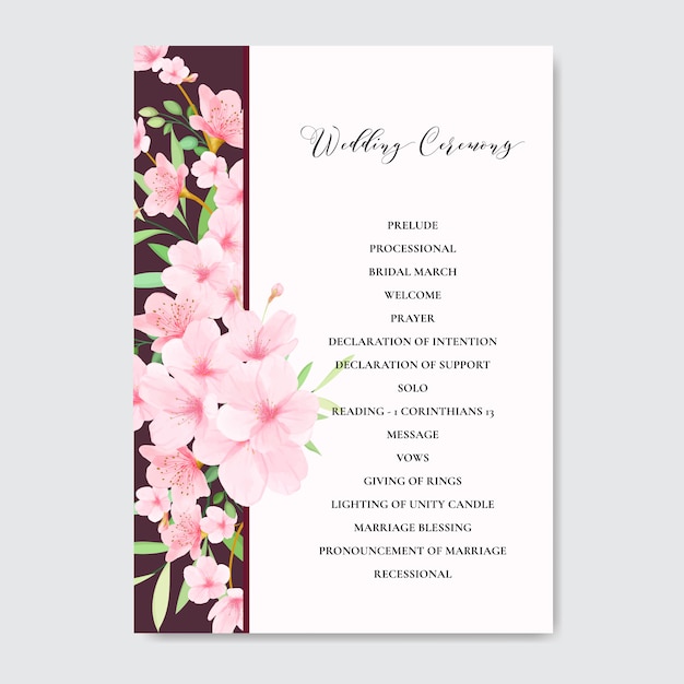 wedding Floral Cherry Blossom Frame