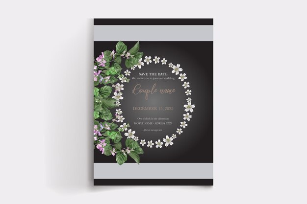 wedding floral elegance invitation templates