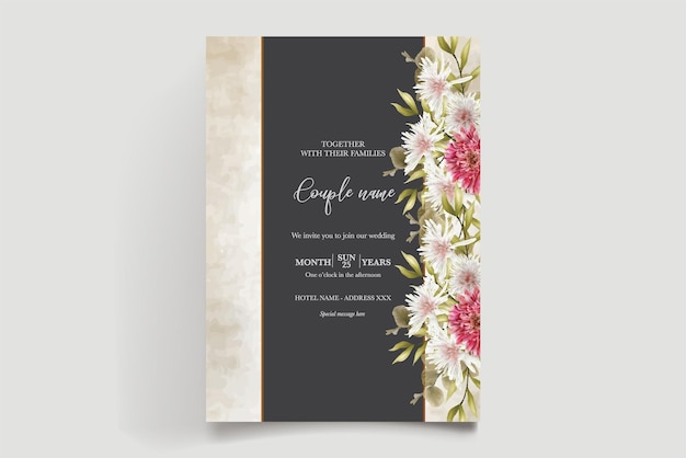 wedding floral elegance invitation templates