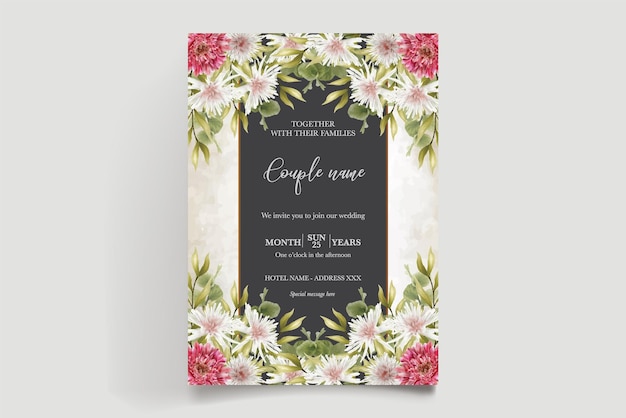 wedding floral elegance invitation templates