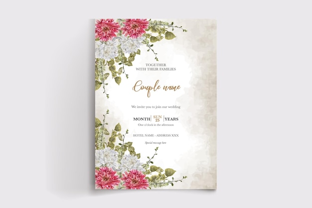 wedding floral invitation card templates