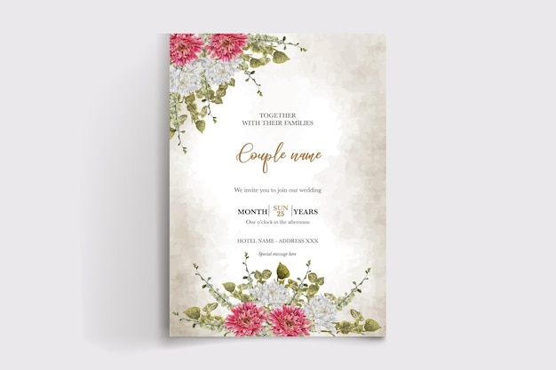 wedding floral invitation card templates