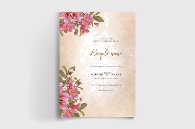 wedding floral invitation card templates