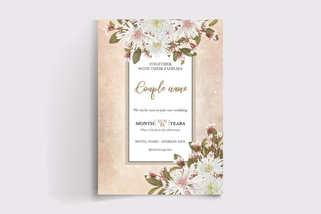 wedding floral invitation card templates