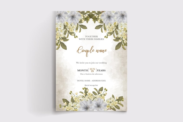 wedding floral invitation card templates