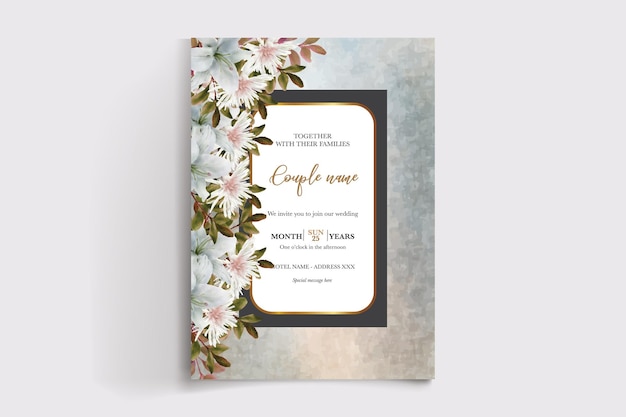 wedding floral invitation card templates