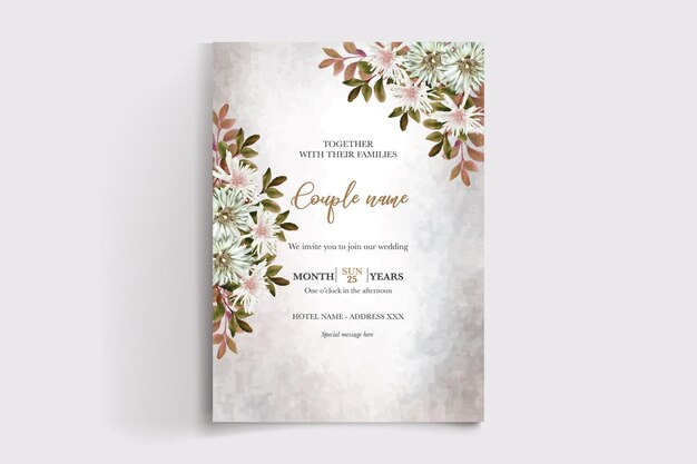 wedding floral invitation card templates