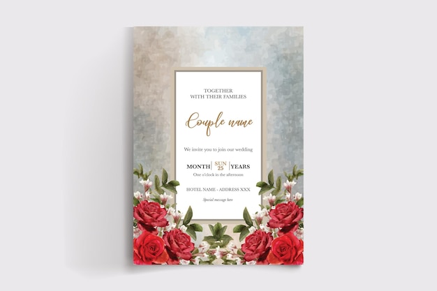 wedding floral invitation card templates