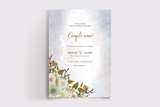 wedding floral invitation card templates