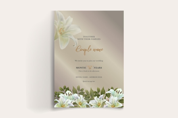 wedding floral invitation card templates