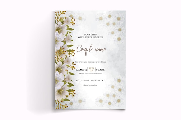 wedding floral invitation templates