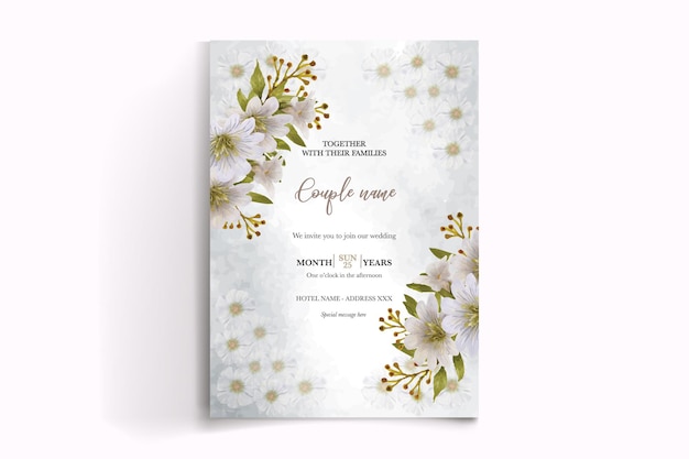 wedding floral invitation templates