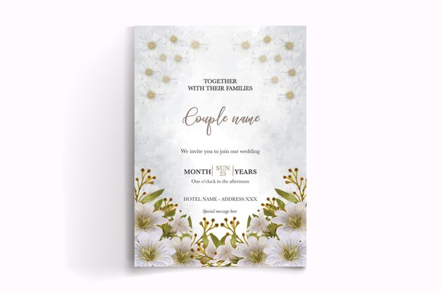 wedding floral invitation templates