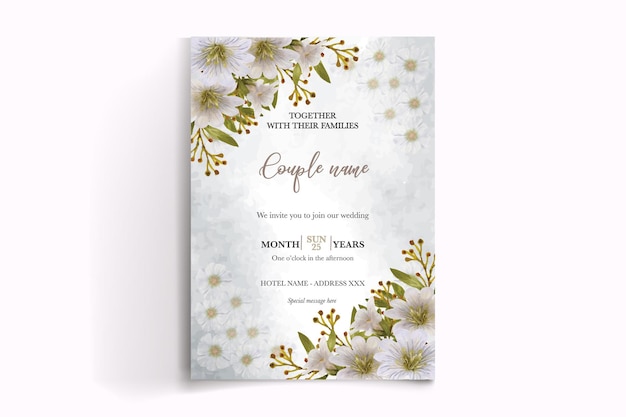 wedding floral invitation templates