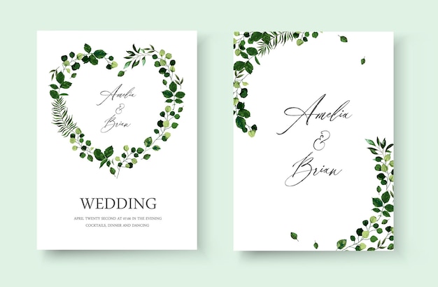 Wedding floral invition card