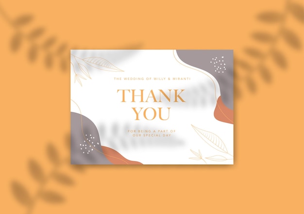 Vector wedding greeting card template