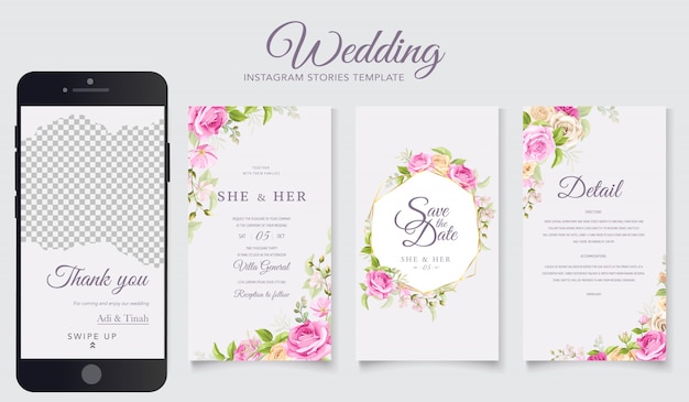 Wedding instagram stories template