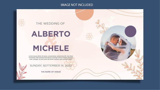 Wedding invitation banner template