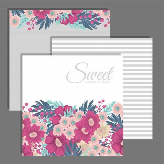 Vector wedding invitation. beautiful flowers. greeting card. frame.