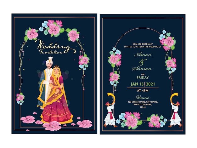 Wedding invitation card concept