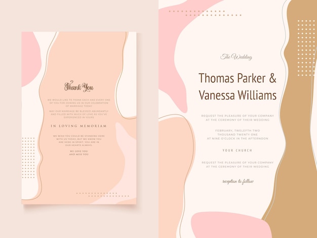 wedding invitation card design template