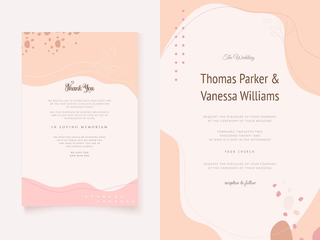 wedding invitation card design template