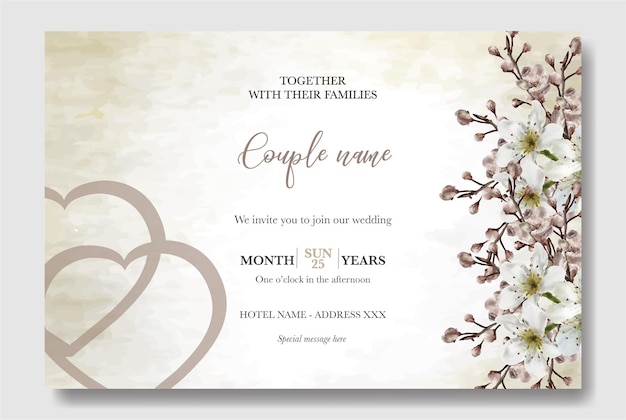 wedding invitation card floral design