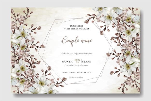 wedding invitation card floral design