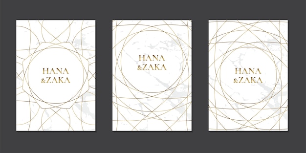 Vector wedding invitation card set