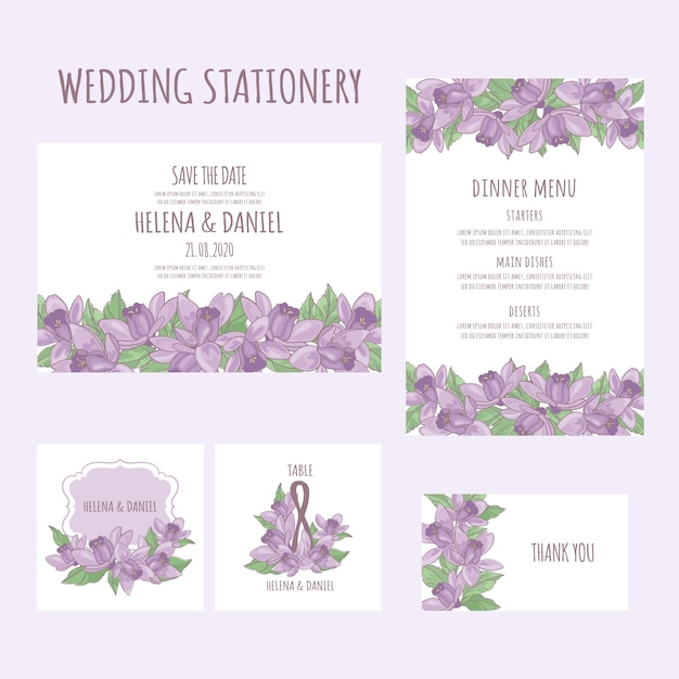 結婚式の招待カードと文房具