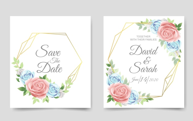 Wedding invitation card template