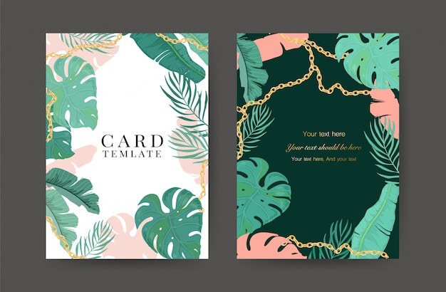 Vector wedding invitation card template