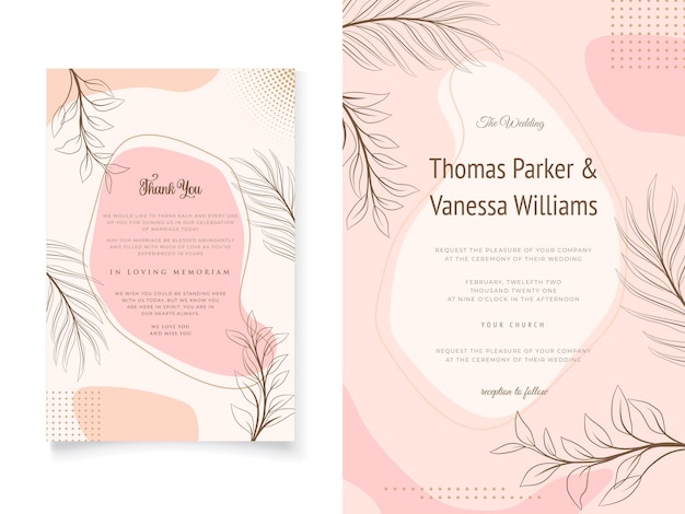 Wedding invitation card template