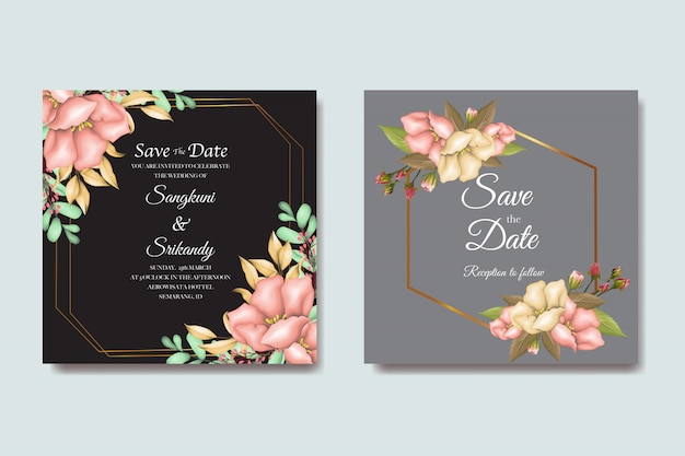 Wedding invitation card template