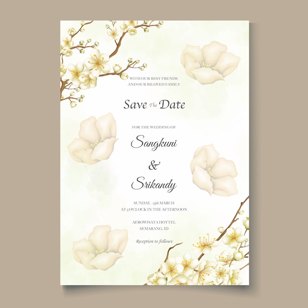 Wedding invitation card template 