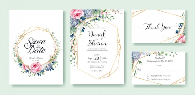 Wedding Invitation card template