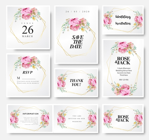 Wedding Invitation Card Template 