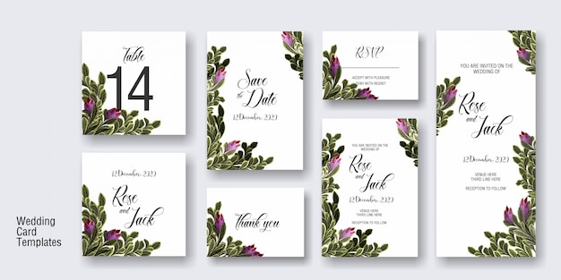 Wedding invitation card template