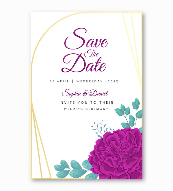 Wedding Invitation card template