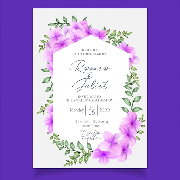 Wedding invitation card template