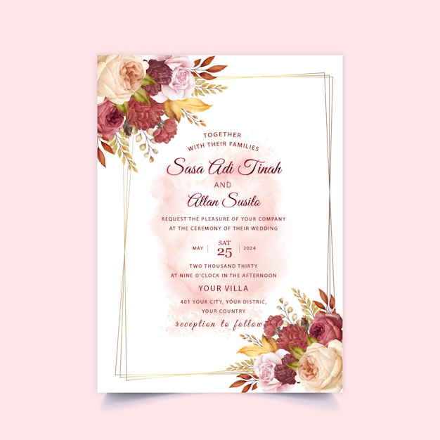 Wedding invitation Card Template