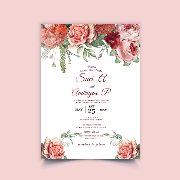 Wedding Invitation Card Template