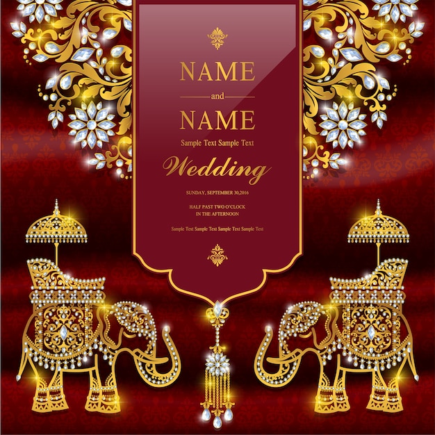 Vector wedding invitation card templates.