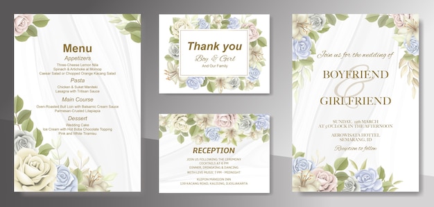 ベクトル 結婚式の招待カード
