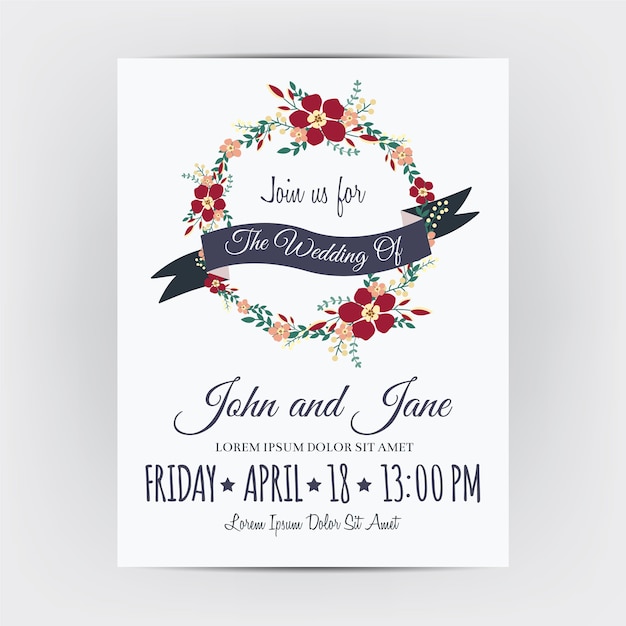 Wedding invitation card