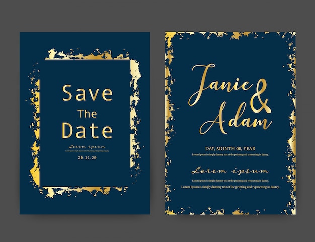 Vector wedding invitation card