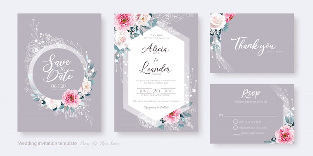 Wedding invitation card